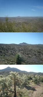 Across desert to Antelope Peak