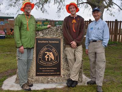 Florida Trail southern terminus with Jim Kern