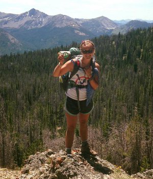 Hiking Dude Sticker