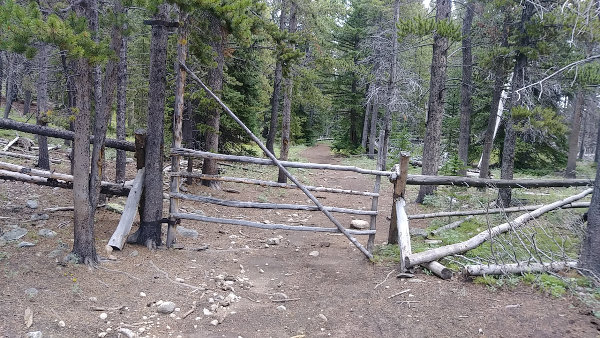 one of many crossings of wilderness boundary