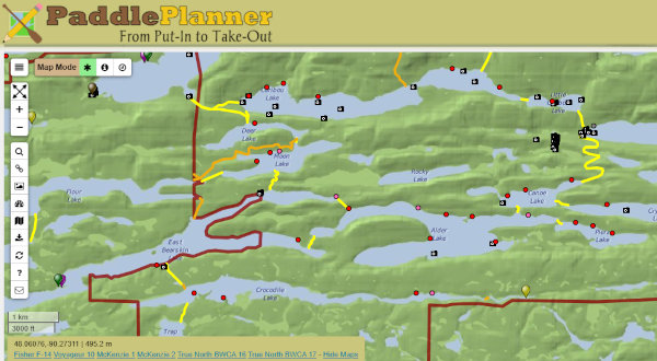 BWCAW map