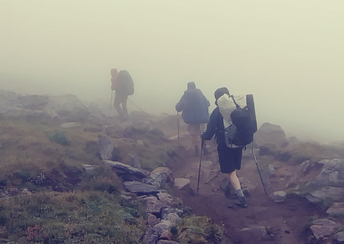 Wind River Hiking in Clouds