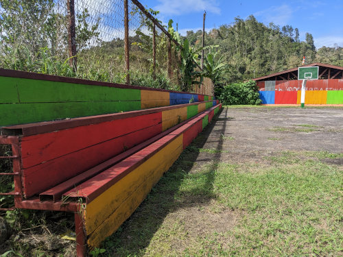 Colorful Basketball Court