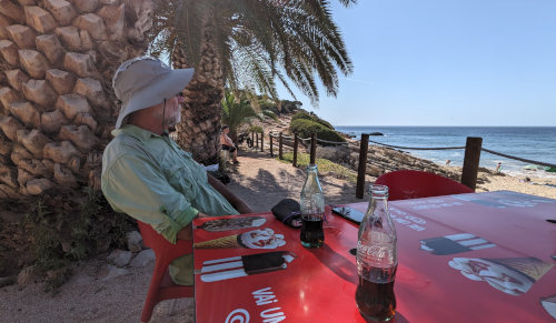 coke at a beach bar