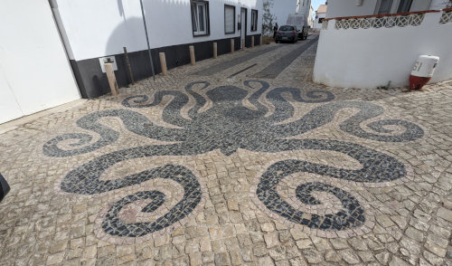 Lagos octopus road mosaic