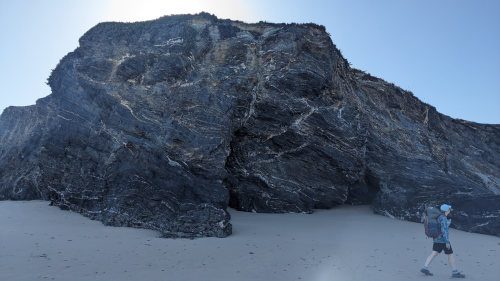 Rockface on Beach