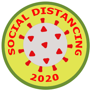 Social Distancing Hiking Sticker