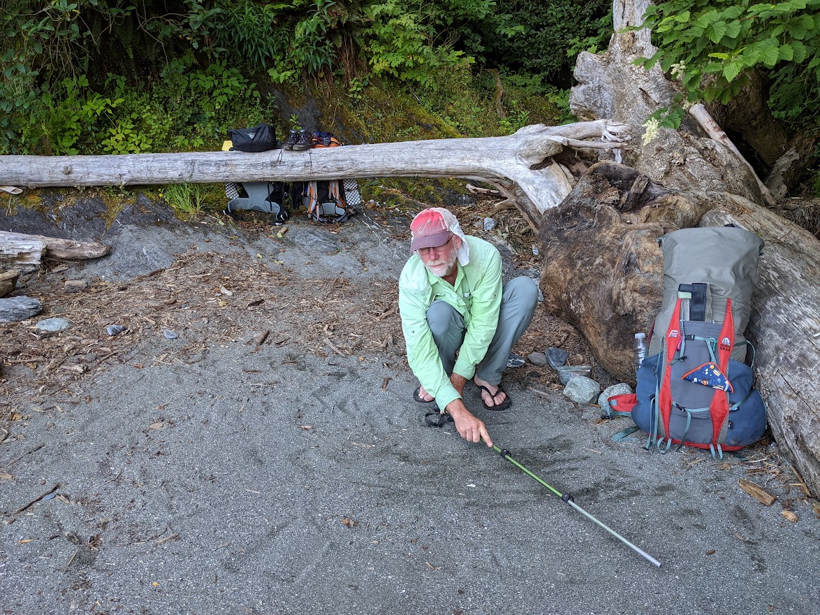 Preparing a tent spot